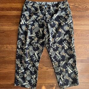 Xelosette pants 14 womens swim board Hawaiian tropical Capri